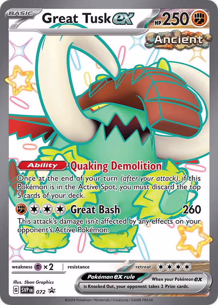 Great Tusk ex - 072 (072), Scarlet & Violet Promo Cards — Pokémon card price