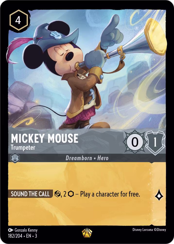 Mickey Mouse - Trumpeter (182/204), Into the Inklands — Lorcana card price