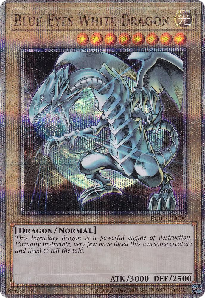Blue-Eyes White Dragon (Quarter Century Secret Rare) (KC01-EN000), 25th Anniversary Ultimate Kaiba Set — Yu-Gi-Oh! card price