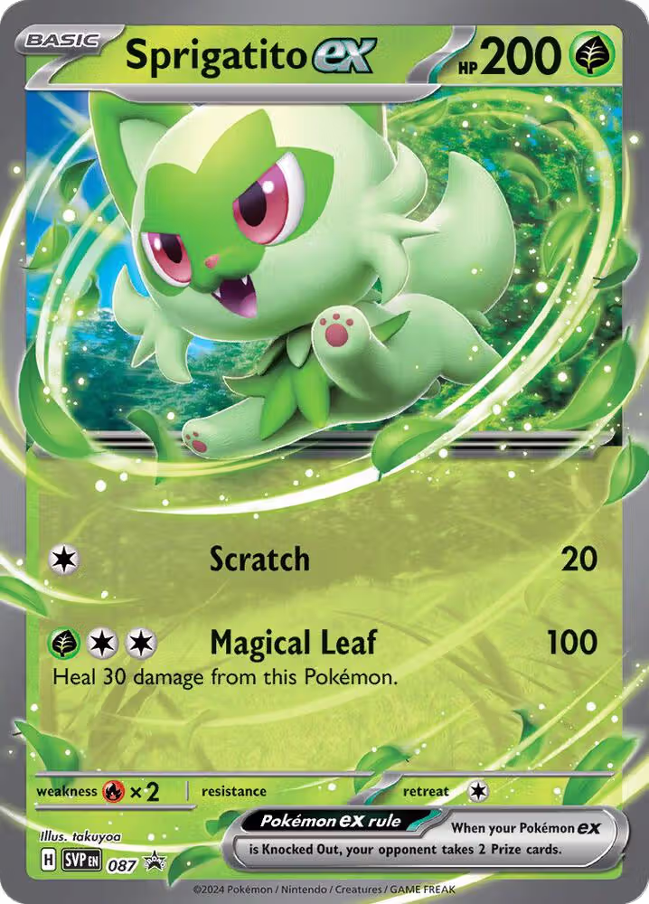 Sprigatito ex - 087 (087), Scarlet & Violet Promo Cards — Pokémon card price