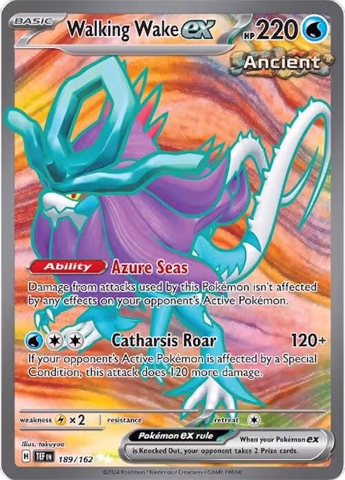 Walking Wake ex - 189/162 (189/162), Temporal Forces — Pokémon card price