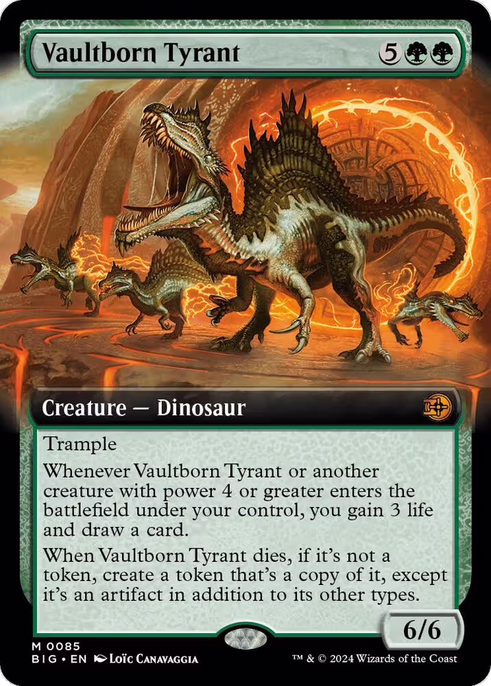 Vaultborn Tyrant (Extended Art) (85), Outlaws of Thunder Junction: The Big Score — Magic card price