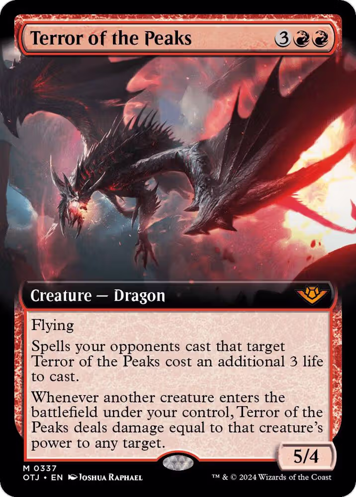 Terror of the Peaks (Extended Art) (337), Outlaws of Thunder Junction — Magic card price