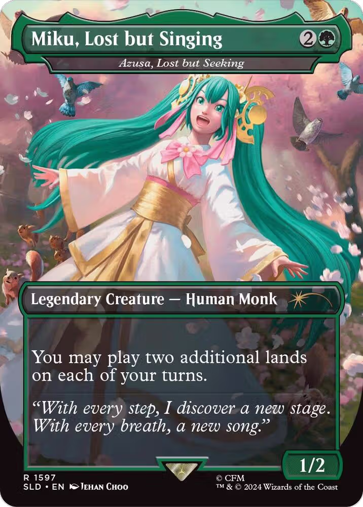 Miku, Lost but Singing - Azusa, Lost but Seeking (1597), Secret Lair Drop Series — Magic card price