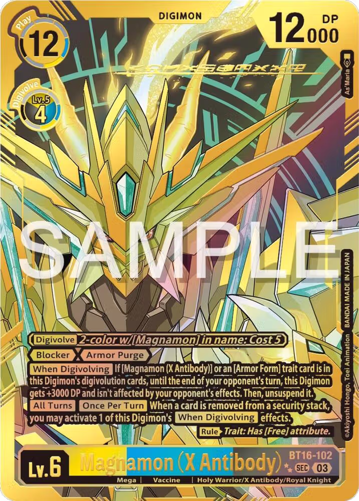 Magnamon (X Antibody) (Textured) (BT16-102 SEC), Beginning Observer — Digimon card price