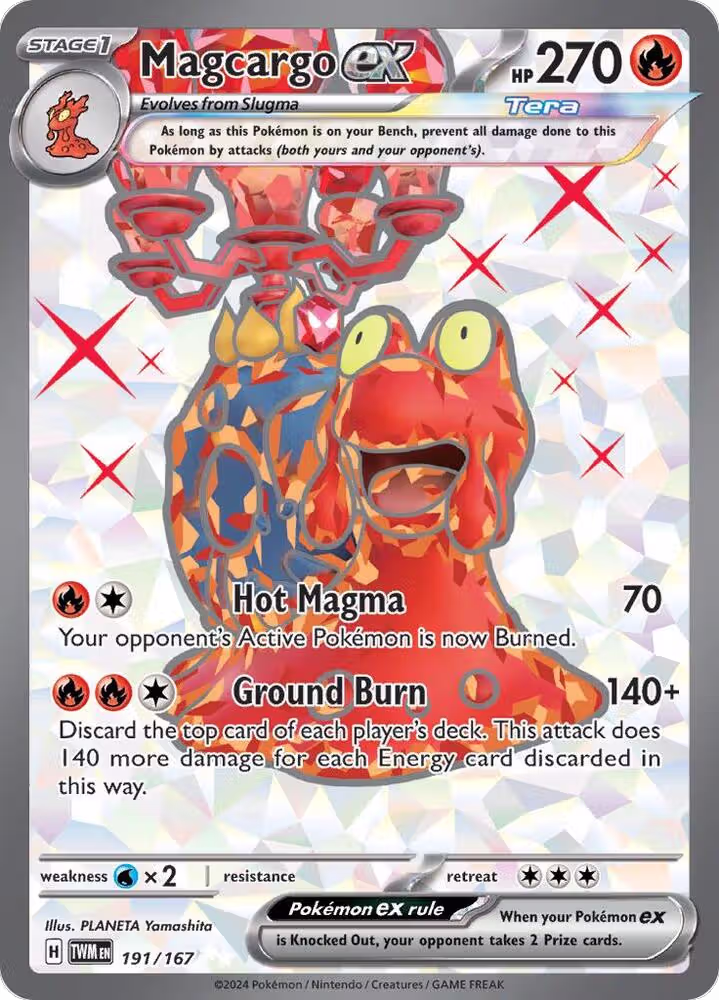 Magcargo ex - 191/167 (191/167), Twilight Masquerade — Pokémon card price