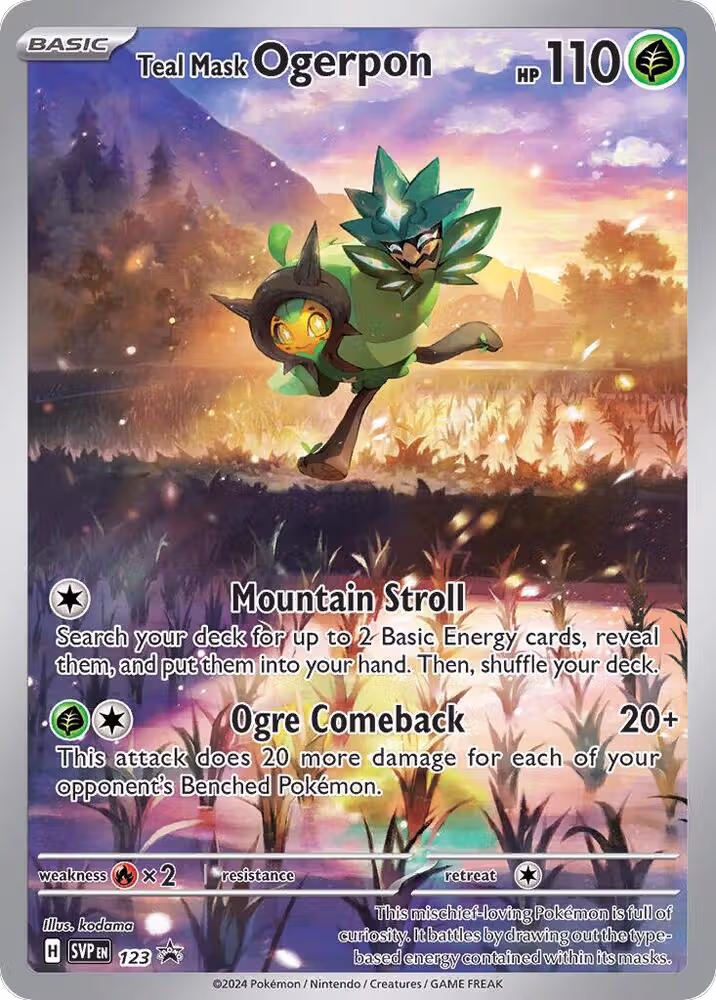 Teal Mask Ogerpon - 123 (123), Scarlet & Violet Promo Cards — Pokémon card price
