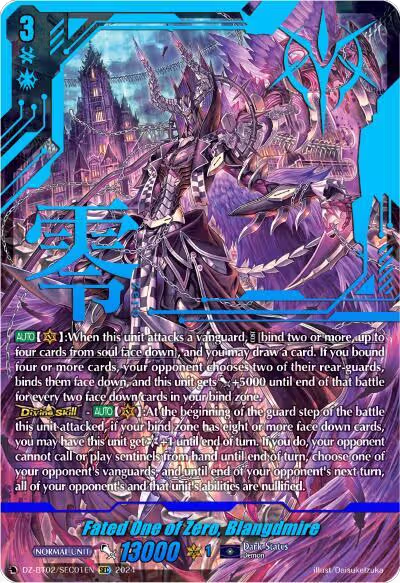 Fated One of Zero, Blangdmire (SEC) (DZ-BT02/SEC01EN), DZ-BT02: Illusionless Strife — Vanguard card price