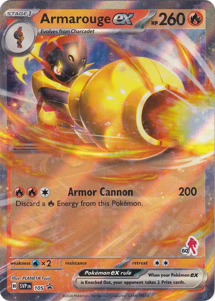 Armarouge ex (Armarouge 60) (105), Battle Academy 2024 — Pokémon card price