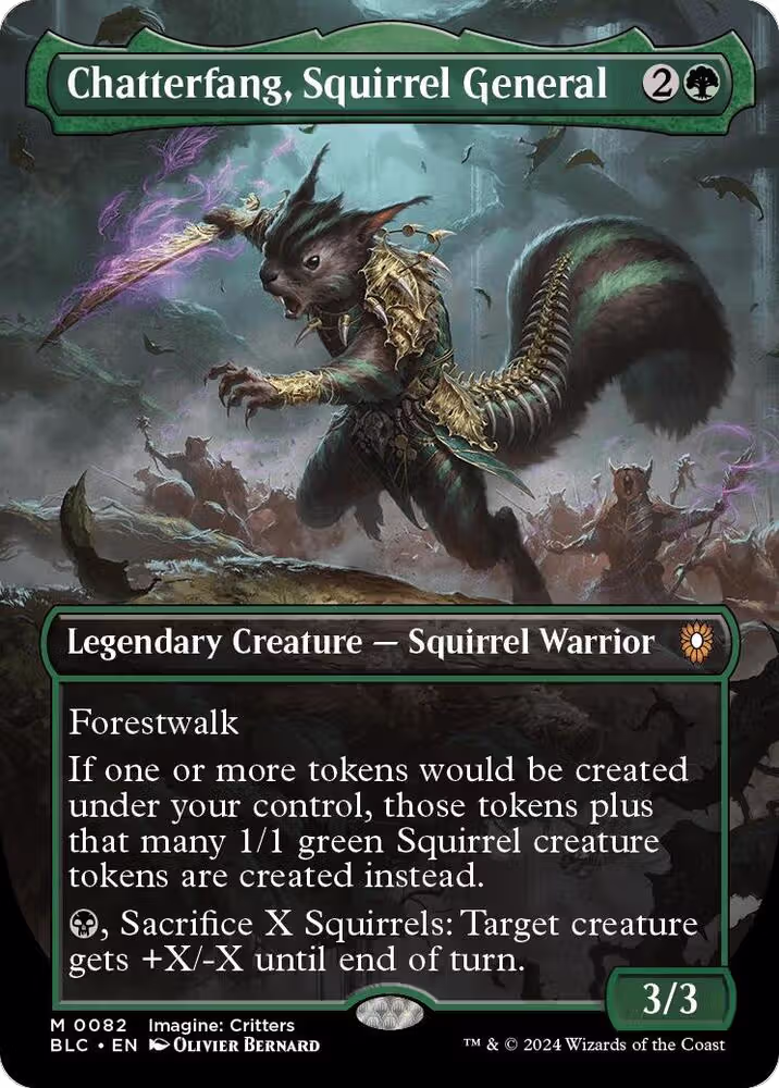 Chatterfang, Squirrel General (Borderless) (82), Commander: Bloomburrow — Magic card price