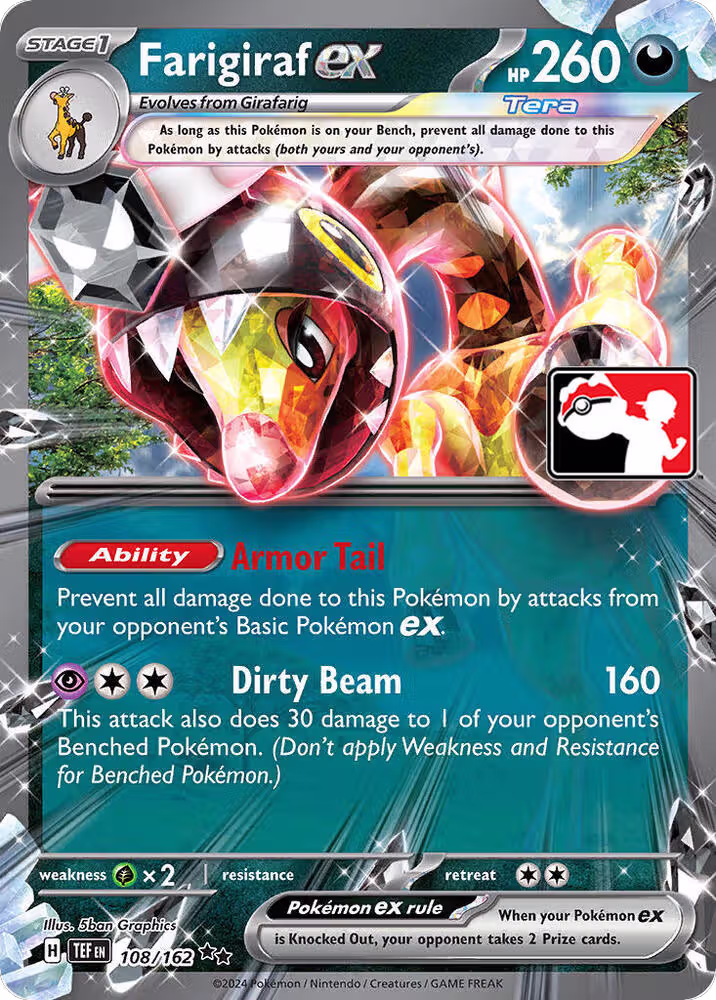 Farigiraf ex - 108/162 (108/162), Prize Pack Series Cards — Pokémon card price