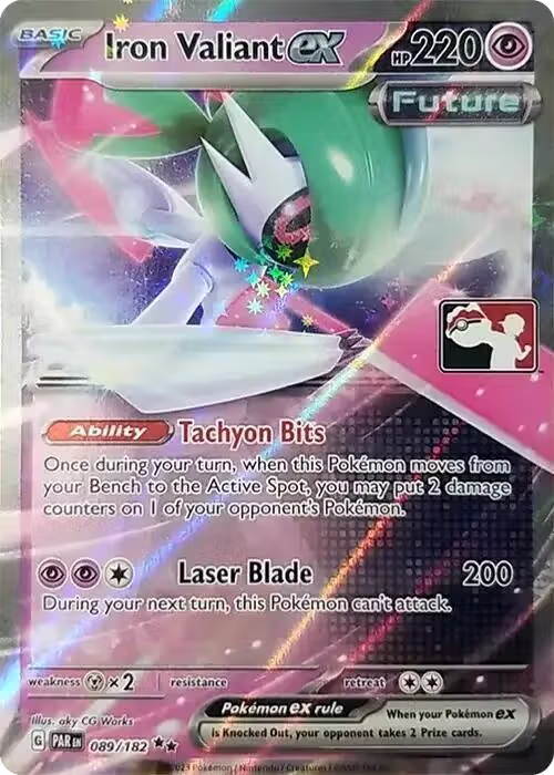 Iron Valiant ex - 089/182 (089/182), Prize Pack Series Cards — Pokémon card price