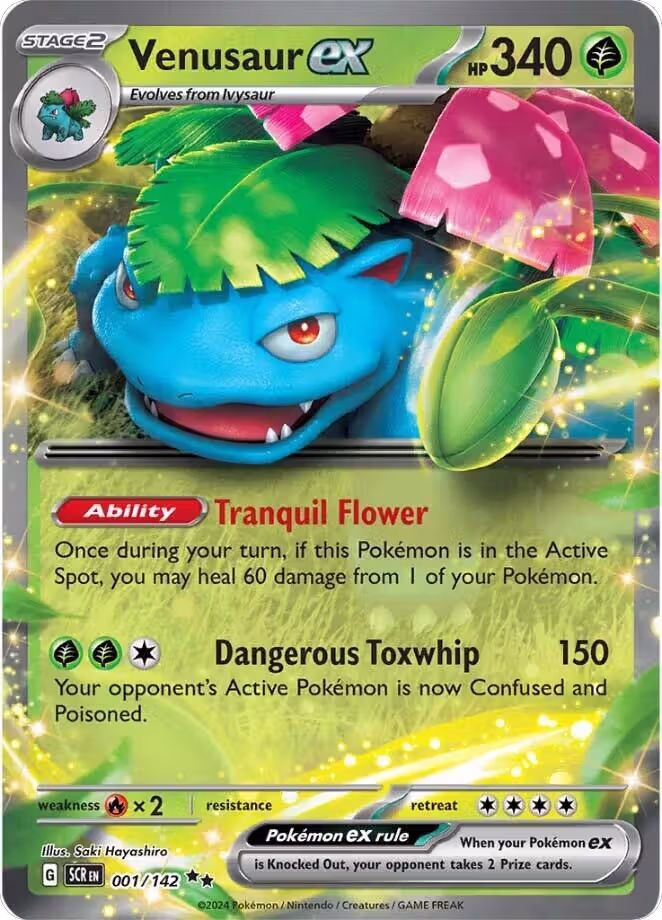 Venusaur ex (001/142), Stellar Crown — Pokémon card price
