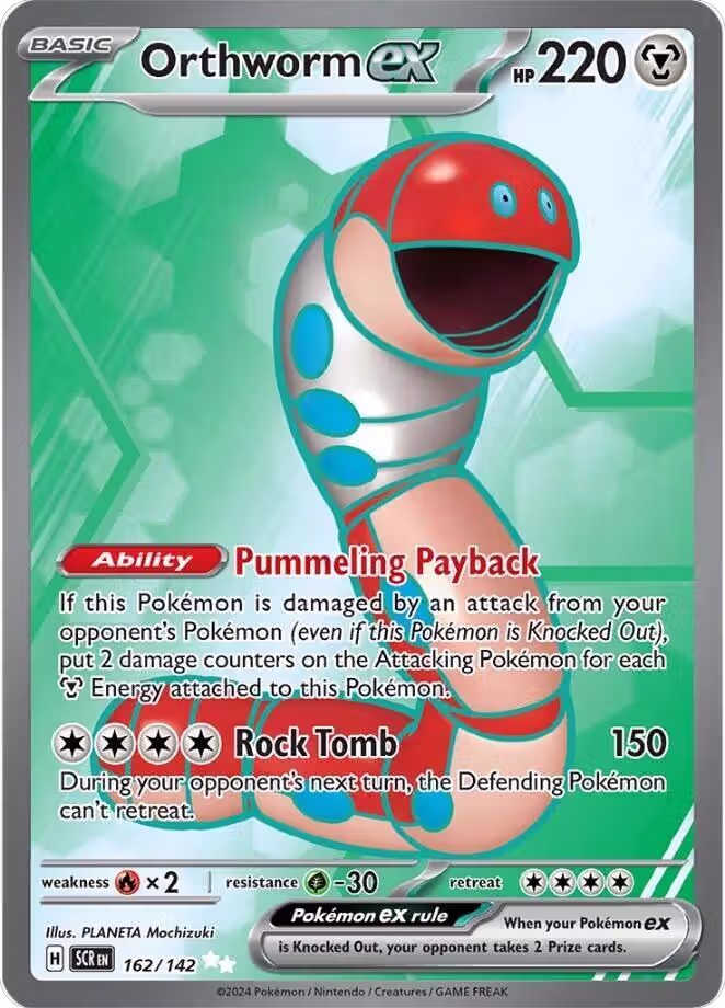 Orthworm ex - 162/142 (162/142), Stellar Crown — Pokémon card price