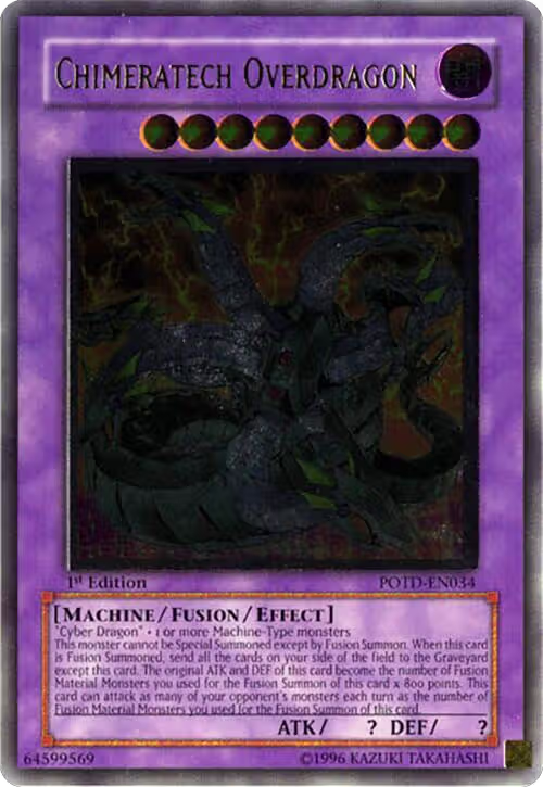 Chimeratech Overdragon (UTR) (POTD-EN034), Power of the Duelist — Yu-Gi-Oh! card price