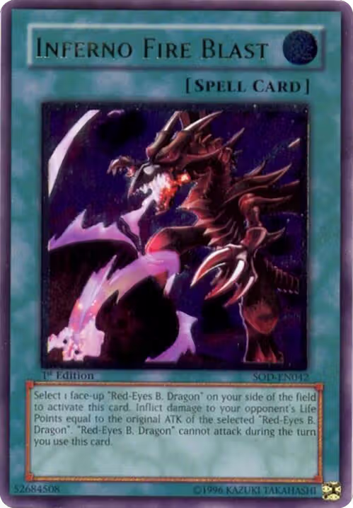 Inferno Fire Blast (UTR) (SOD-EN042), Soul of the Duelist — Yu-Gi-Oh! card price