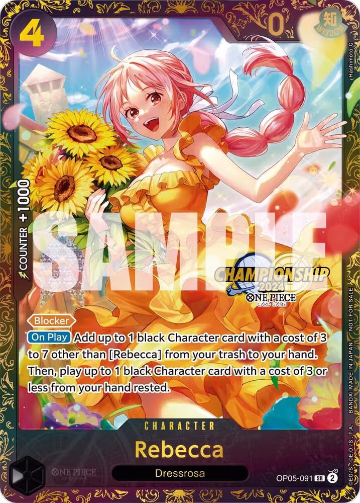 Rebecca (October Championship 2024 Online Regional) (OP05-091), One Piece Promotion Cards — One Piece card price