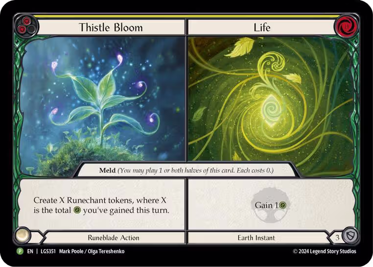 Thistle Bloom // Life - LGS351 (LGS351), Flesh and Blood: Promo Cards — Flesh & Blood card price