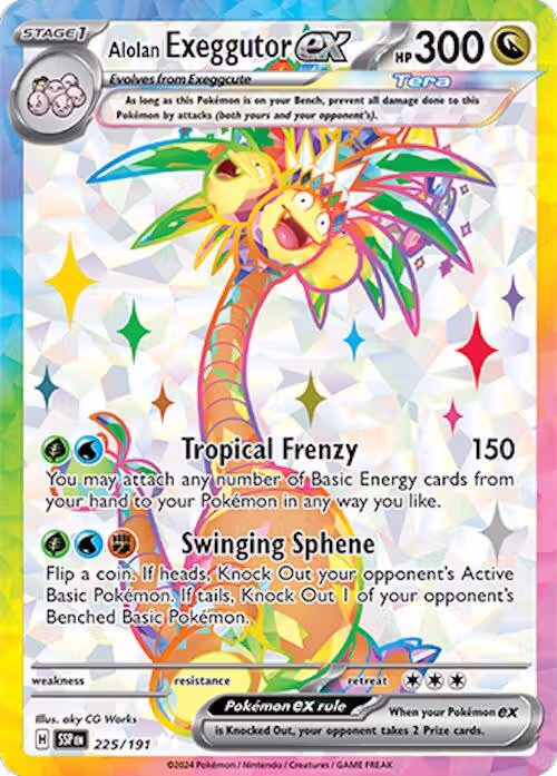 Alolan Exeggutor ex - 225/191 (225/191), Surging Sparks — Pokémon card price