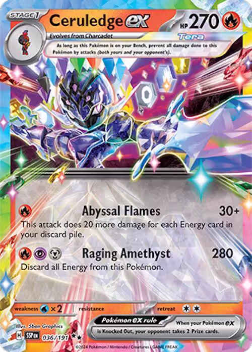 Ceruledge ex (036/191), Surging Sparks — Pokémon card price