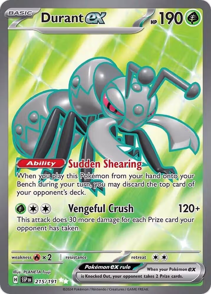 Durant ex - 215/191 (215/191), Surging Sparks — Pokémon card price