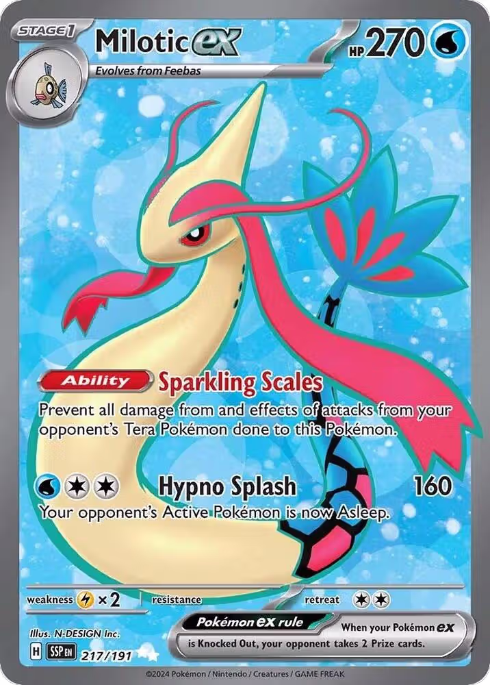 Milotic ex - 217/191 (217/191), Surging Sparks — Pokémon card price