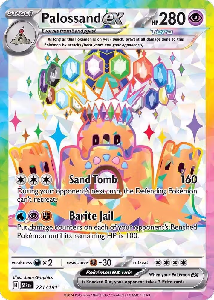 Palossand ex - 221/191 (221/191), Surging Sparks — Pokémon card price