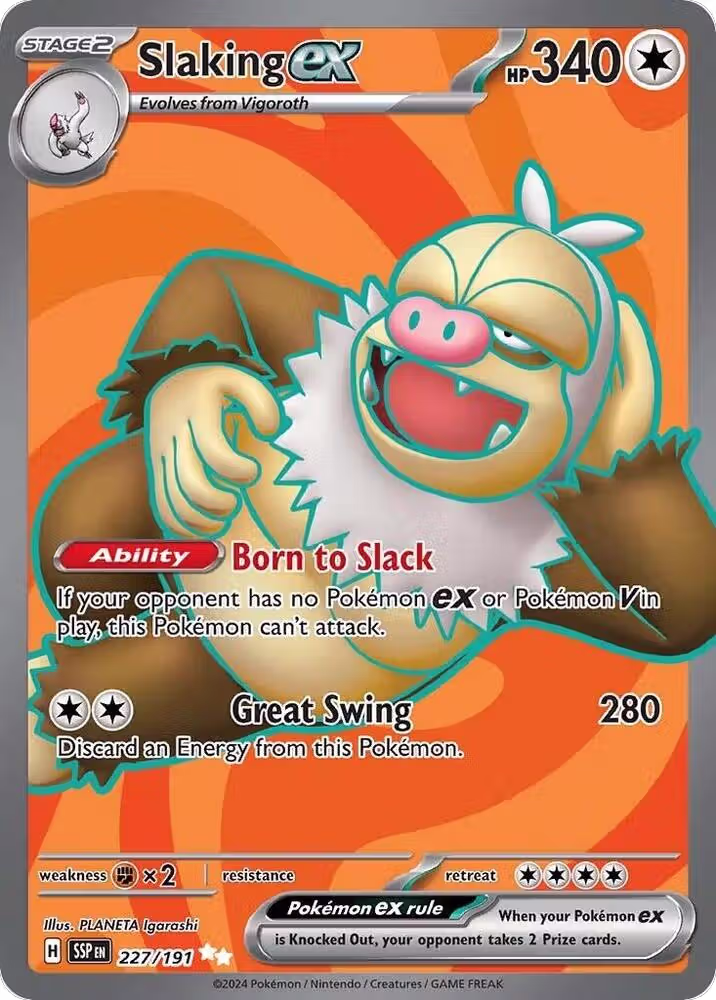 Slaking ex - 227/191 (227/191), Surging Sparks — Pokémon card price