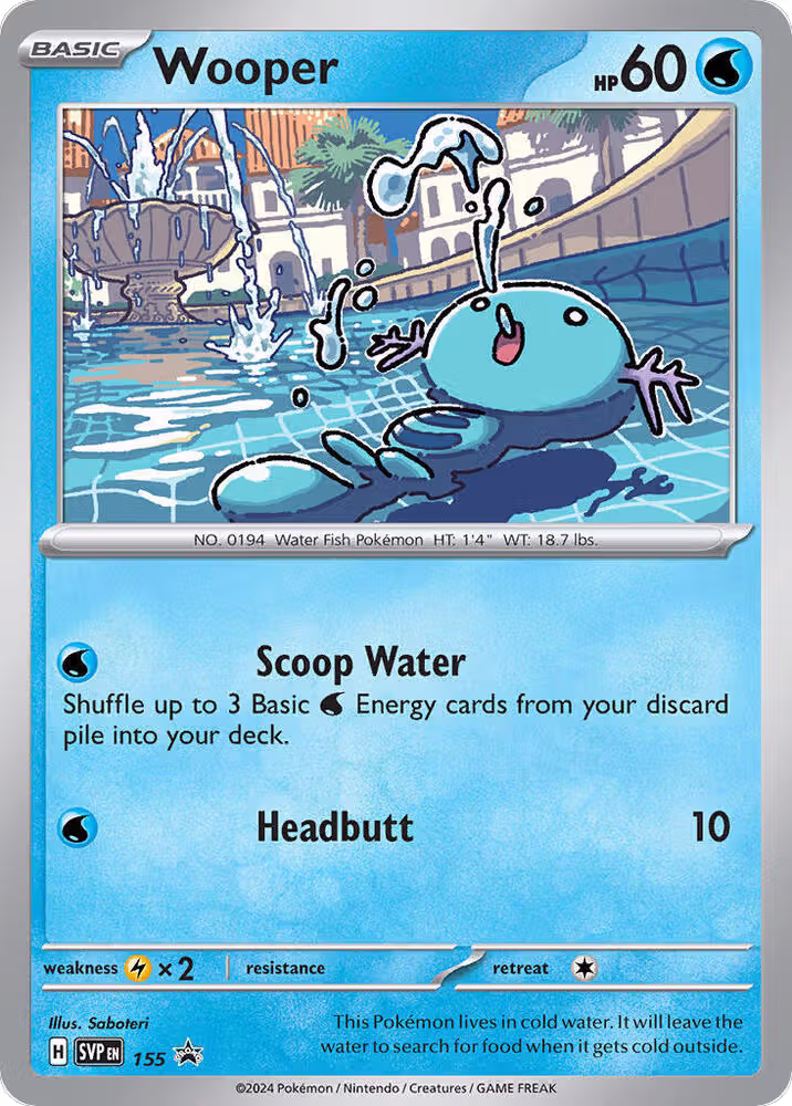 Wooper - 155 (155), Scarlet & Violet Promo Cards — Pokémon card price