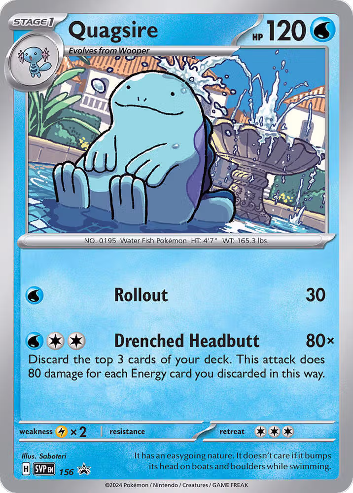 Quagsire - 156 (156), Scarlet & Violet Promo Cards — Pokémon card price