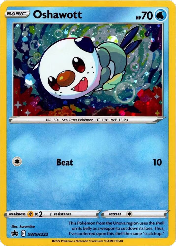 Oshawott - SWSH222 (Cosmo Holo) (SWSH222), Sword & Shield Promo Cards — Pokémon card price