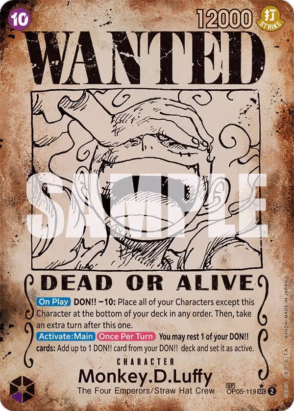 Monkey.D.Luffy (Wanted Poster) (OP05-119), Emperors in the New World — One Piece card price