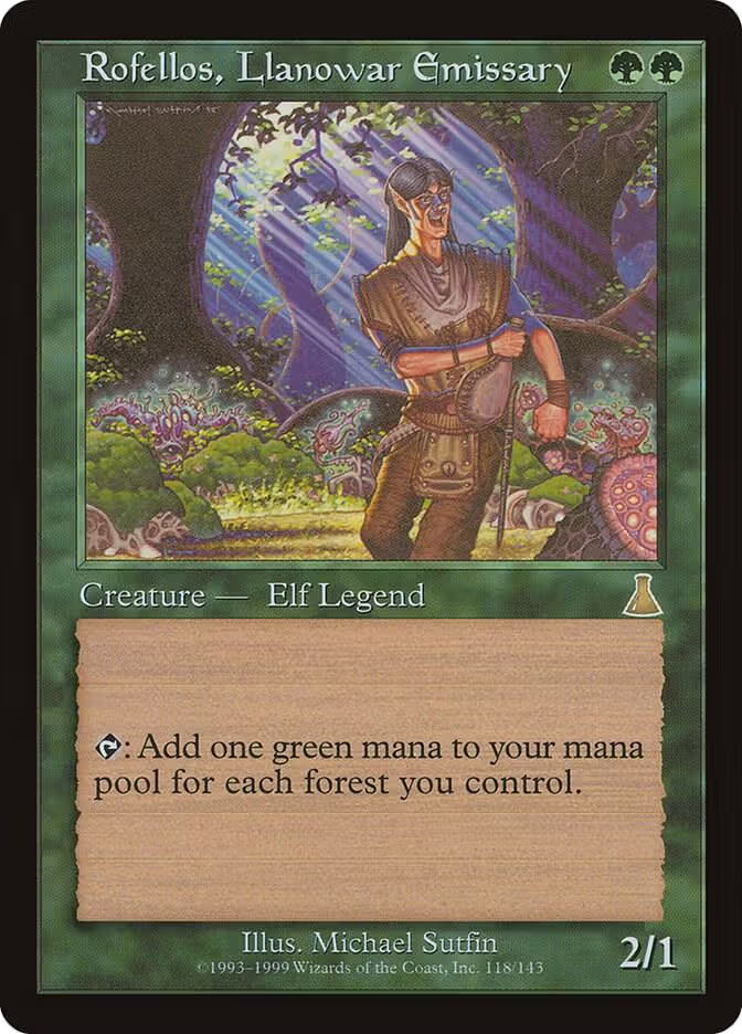Rofellos, Llanowar Emissary (118), Urza's Destiny — Magic card price