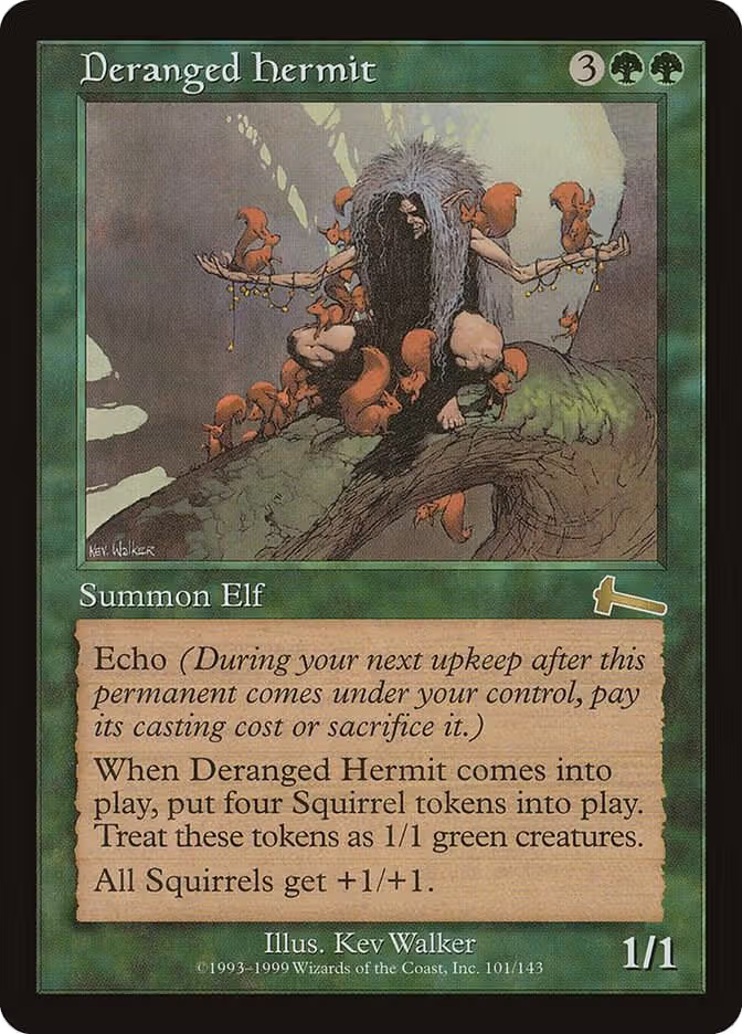 Deranged Hermit (101), Urza's Legacy — Magic card price