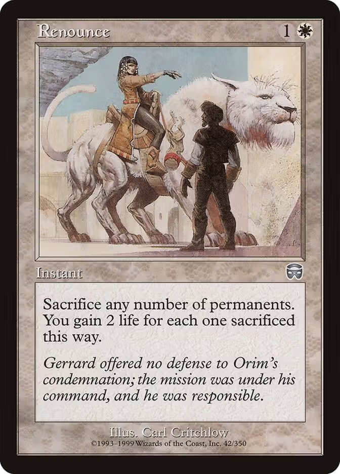Renounce (42), Mercadian Masques — Magic card price