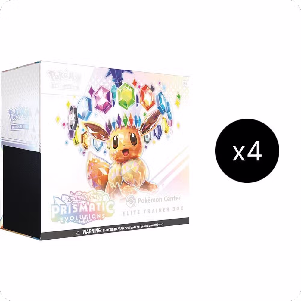 Prismatic Evolutions Pokemon Center Elite Trainer Box (Exclusive) Case, Prismatic Evolutions — Pokémon sealed product price