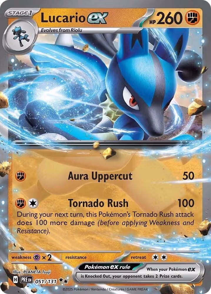 Lucario ex (051/131), Prismatic Evolutions — Pokémon card price