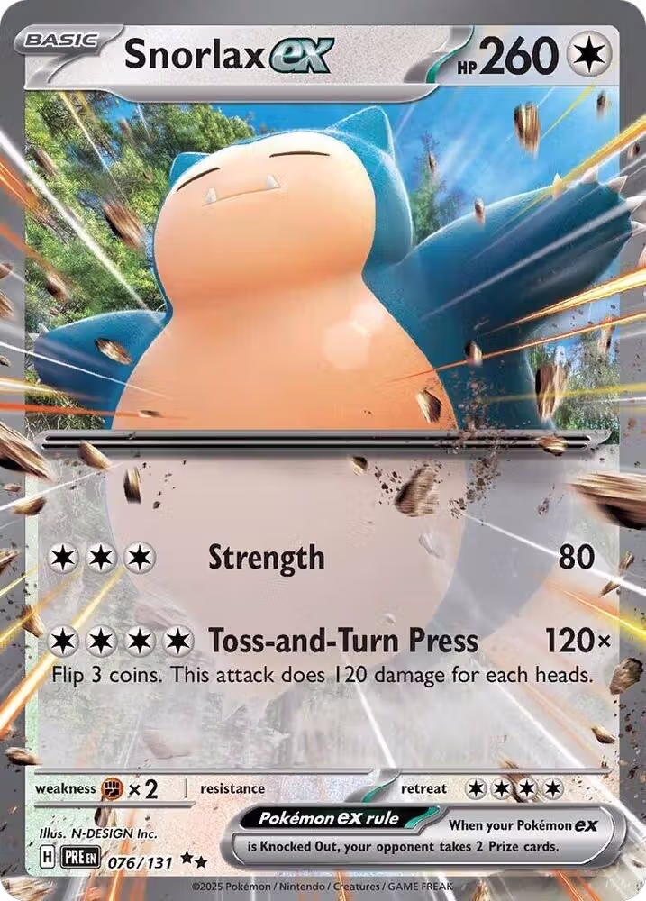 Snorlax ex (076/131), Prismatic Evolutions — Pokémon card price