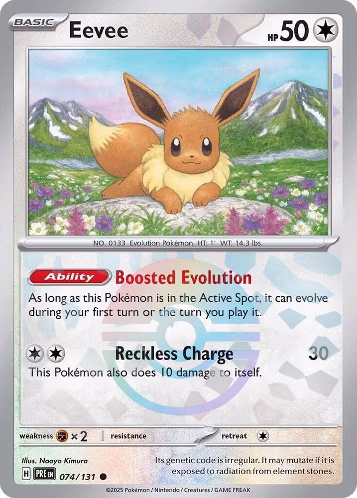 Eevee (Poke Ball Pattern) (074/131), Prismatic Evolutions — Pokémon card price