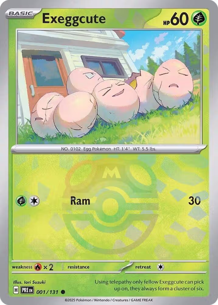 Exeggcute (Master Ball Pattern) (001/131), Prismatic Evolutions — Pokémon card price