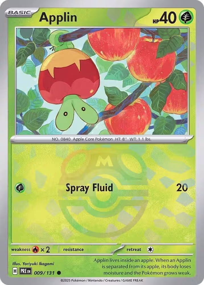 Applin (Master Ball Pattern) (009/131), Prismatic Evolutions — Pokémon card price