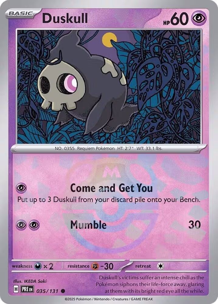 Duskull (Master Ball Pattern) (035/131), Prismatic Evolutions — Pokémon card price