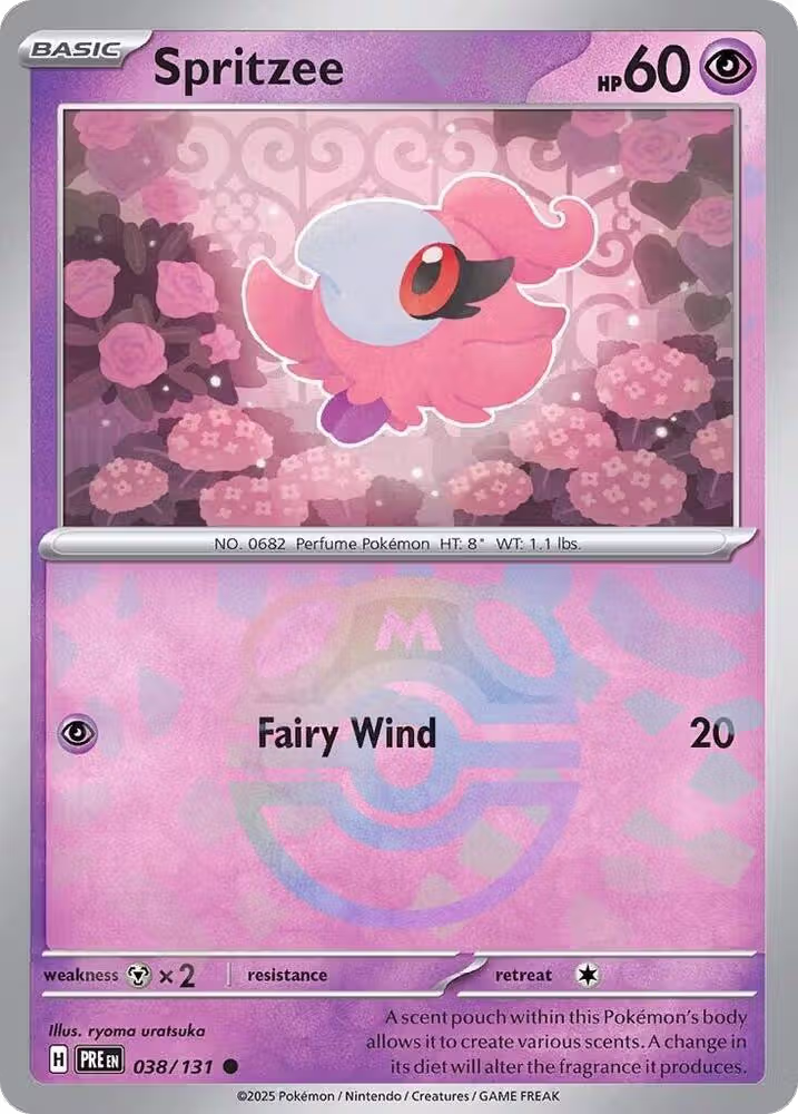 Spritzee (Master Ball Pattern) (038/131), Prismatic Evolutions — Pokémon card price
