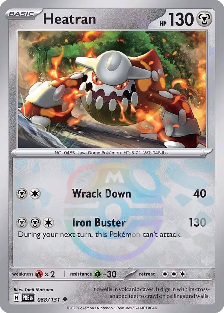 Heatran (Master Ball Pattern) (068/131), Prismatic Evolutions — Pokémon card price