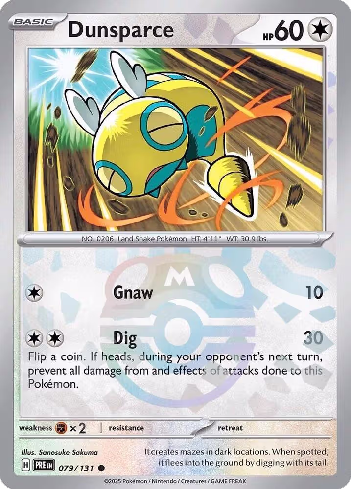 Dunsparce (Master Ball Pattern) (079/131), Prismatic Evolutions — Pokémon card price