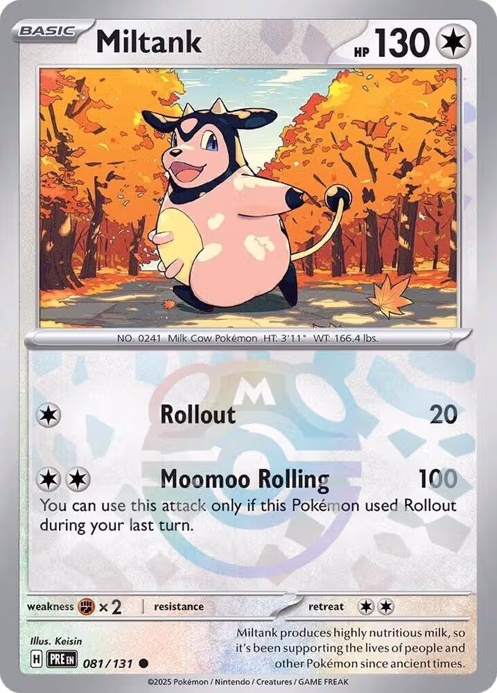 Miltank (Master Ball Pattern) (081/131), Prismatic Evolutions — Pokémon card price