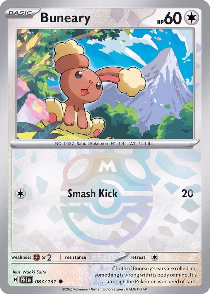 Buneary (Master Ball Pattern) (083/131), Prismatic Evolutions — Pokémon card price