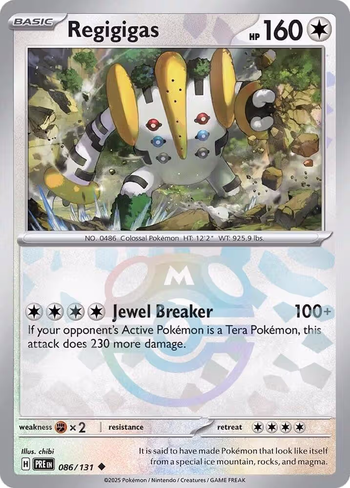 Regigigas (Master Ball Pattern) (086/131), Prismatic Evolutions — Pokémon card price