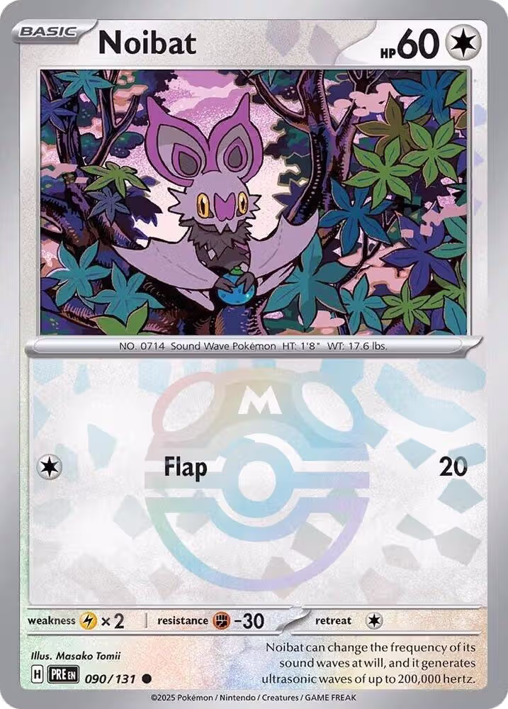Noibat (Master Ball Pattern) (090/131), Prismatic Evolutions — Pokémon card price