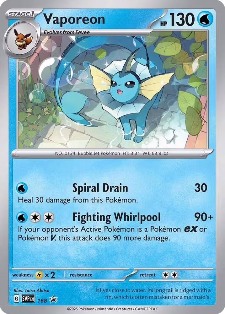 Vaporeon - 168 (Cosmos Holo) (168), Scarlet & Violet Promo Cards — Pokémon card price